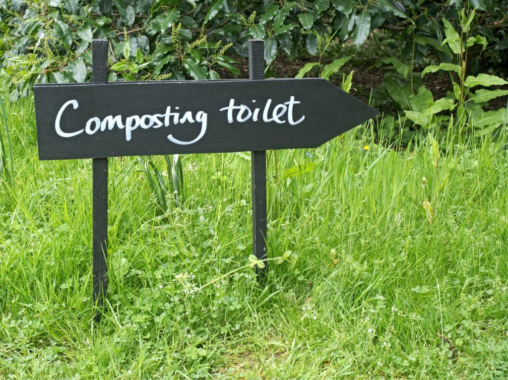 Image of a composting toilet sign